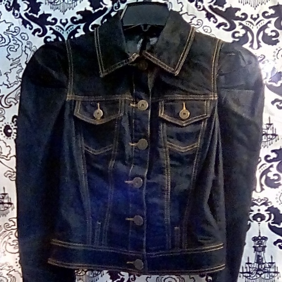 Bisou Bisou Jackets & Blazers - BISOU BISOU DESIGNER JEAN JACKET XS